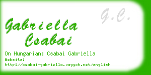 gabriella csabai business card
